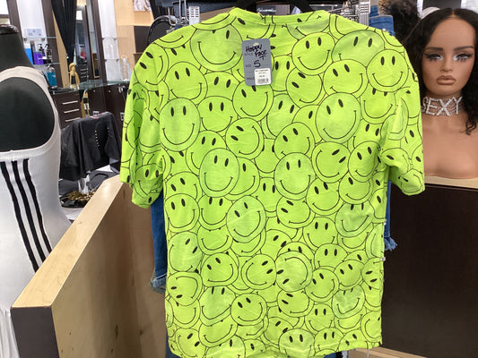 Green Happy Face T