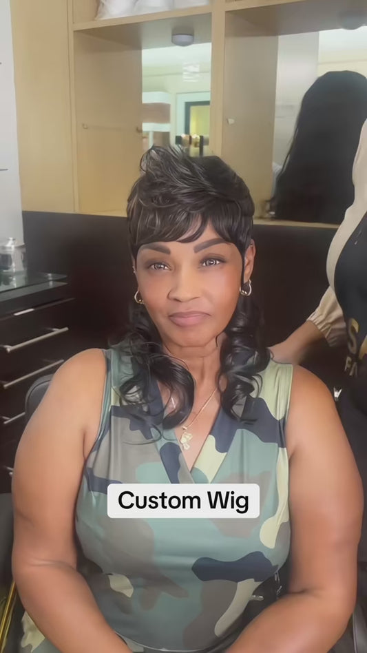 Mullet Wig with spikes